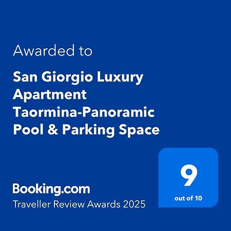 San Giorgio Luxury Apartment Taormina-Panoramic Pool & Parking Space Exterior photo