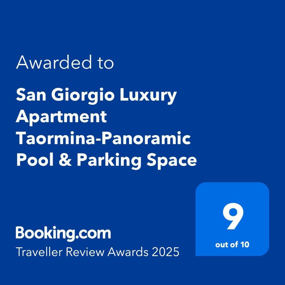 San Giorgio Luxury Apartment Taormina-Panoramic Pool & Parking Space Exterior photo