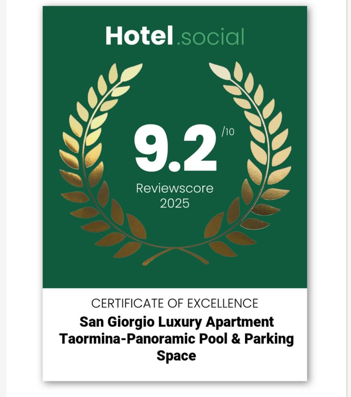 San Giorgio Luxury Apartment Taormina-Panoramic Pool & Parking Space Exterior photo