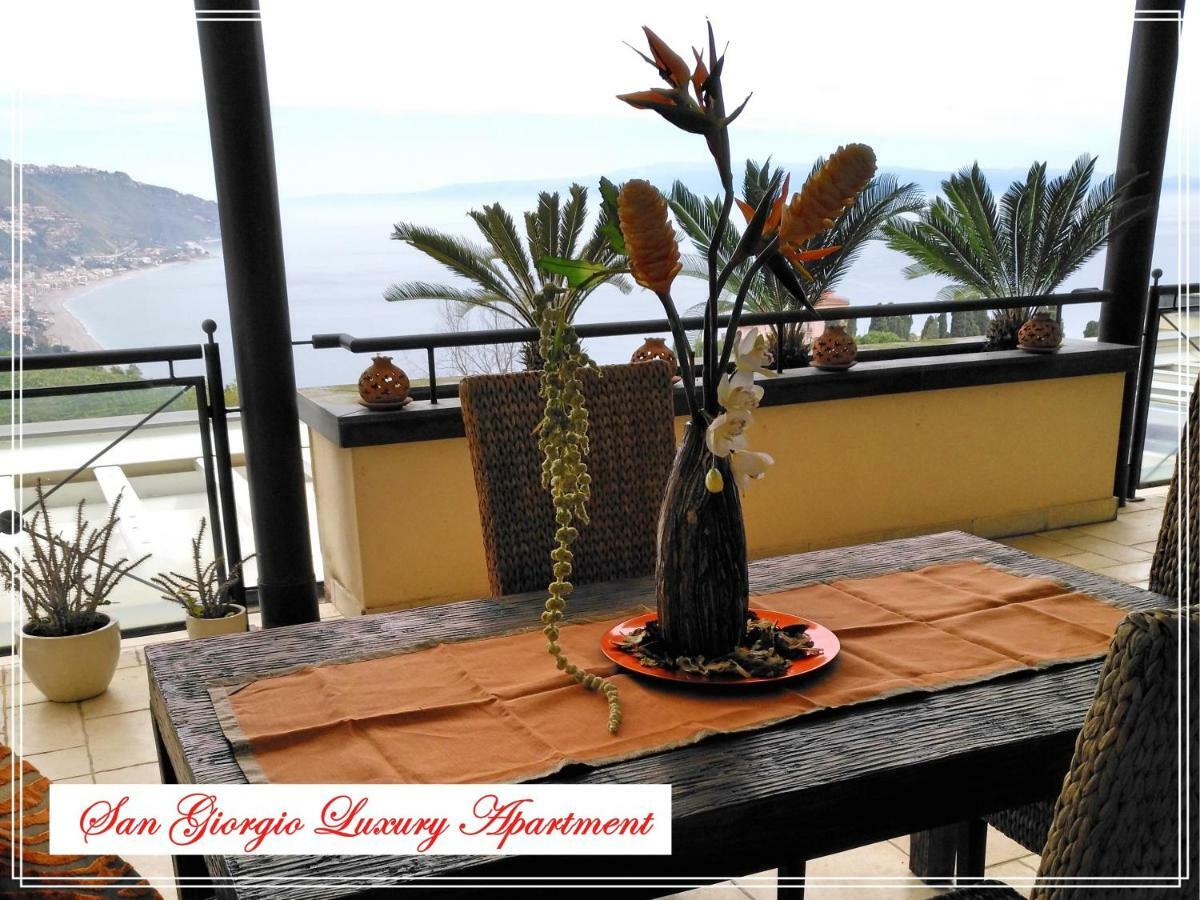 San Giorgio Luxury Apartment Taormina-Panoramic Pool & Parking Space Exterior photo